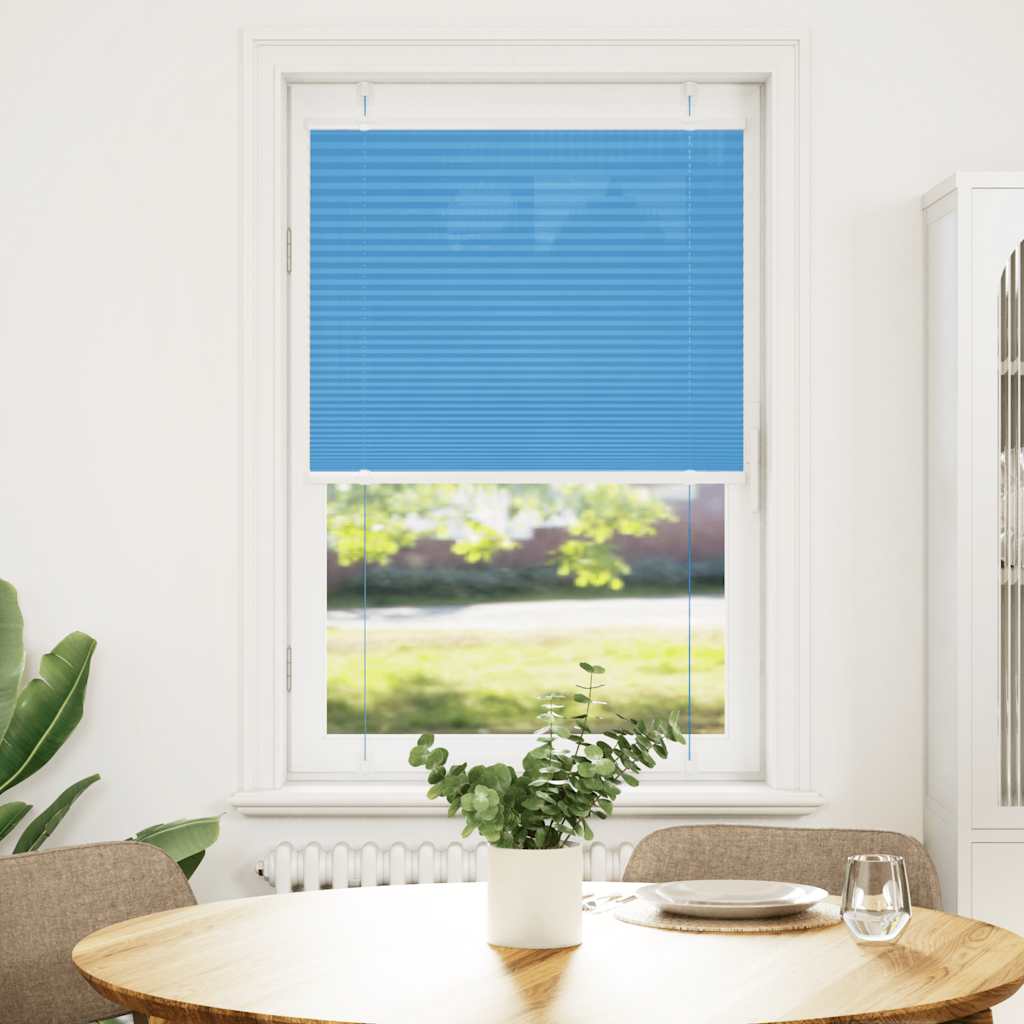 Vidaxx store enrouleur plissé 75x100 cm largeur de tissu 74,4 cm polyester bleu