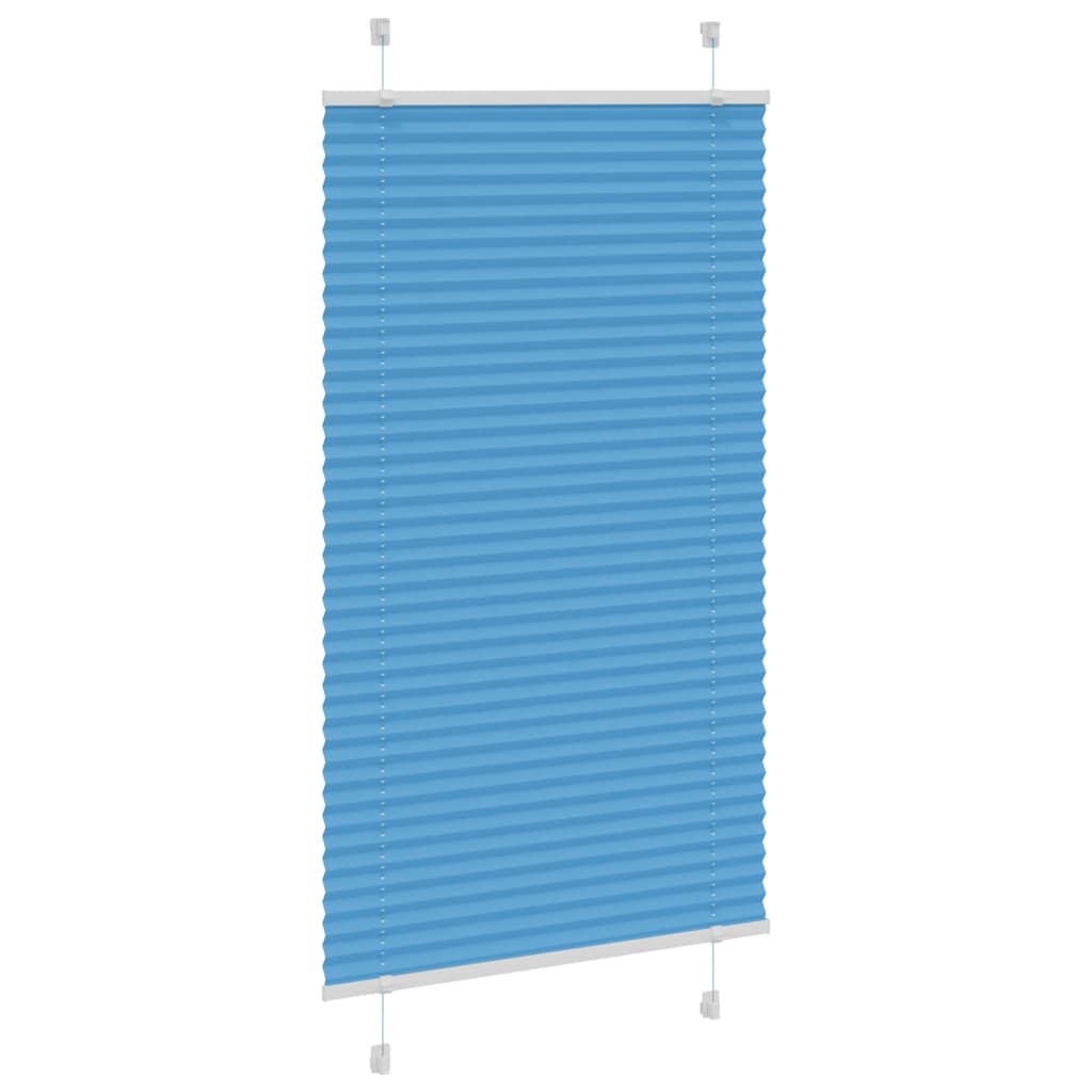 Vidaxx store enrouleur plissé 75x100 cm largeur de tissu 74,4 cm polyester bleu