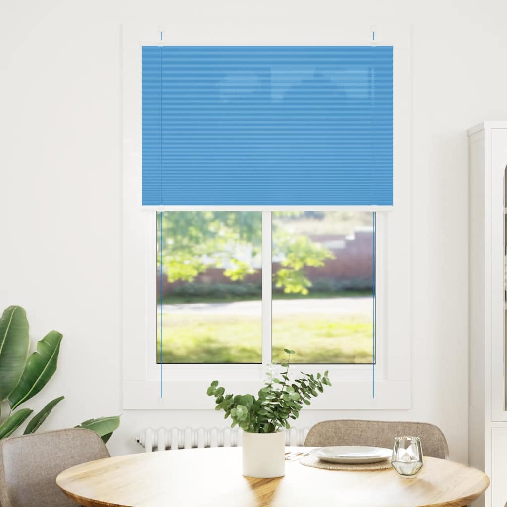 Vidaxx store enrouleur plissé 100x100 cm largeur de tissu 99,4 cm polyester bleu