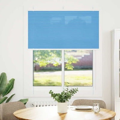 Vidaxx store enrouleur plissé 105x100cm largeur du tissu 104,4cm polyester bleu