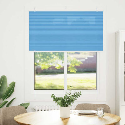Vidaxx store enrouleur plissé 110x100cm largeur de tissu 109,4cm polyester bleu