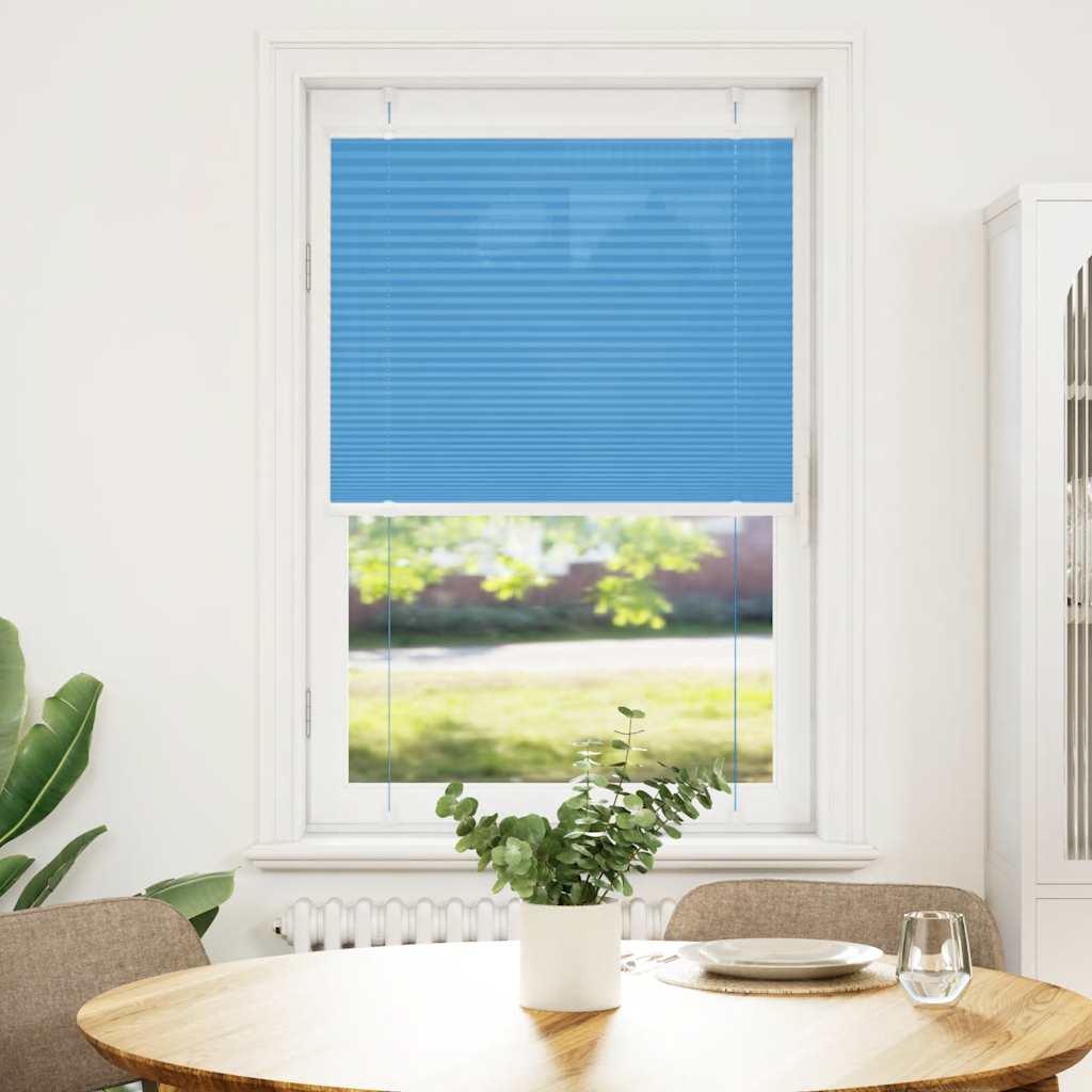 Vidaxx store enrouleur plissé 75x150 cm largeur de tissu 74,4 cm polyester bleu