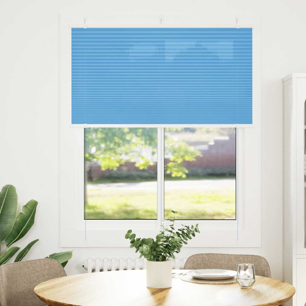 Vidaxx store enrouleur plissé 110x150cm largeur du tissu 109,4cm polyester bleu