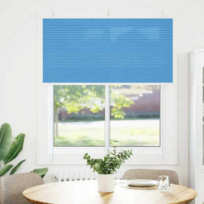 Vidaxx store enrouleur plissé 115x150cm largeur du tissu 114,4cm polyester bleu