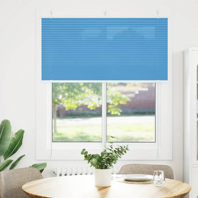 Vidaxx store enrouleur plissé 120x150cm largeur du tissu 119,4cm polyester bleu
