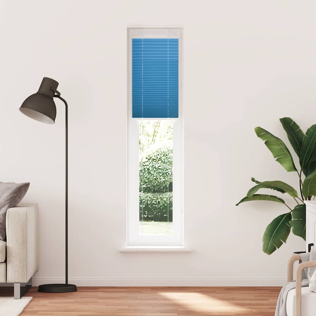 Vidaxx store enrouleur plissé 40x200 cm largeur de tissu 39,4 cm polyester bleu