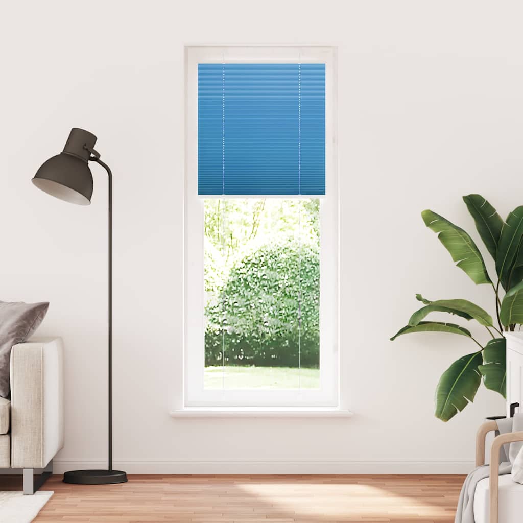 Vidaxx store enrouleur plissé 70x200 cm largeur de tissu 69,4 cm polyester bleu
