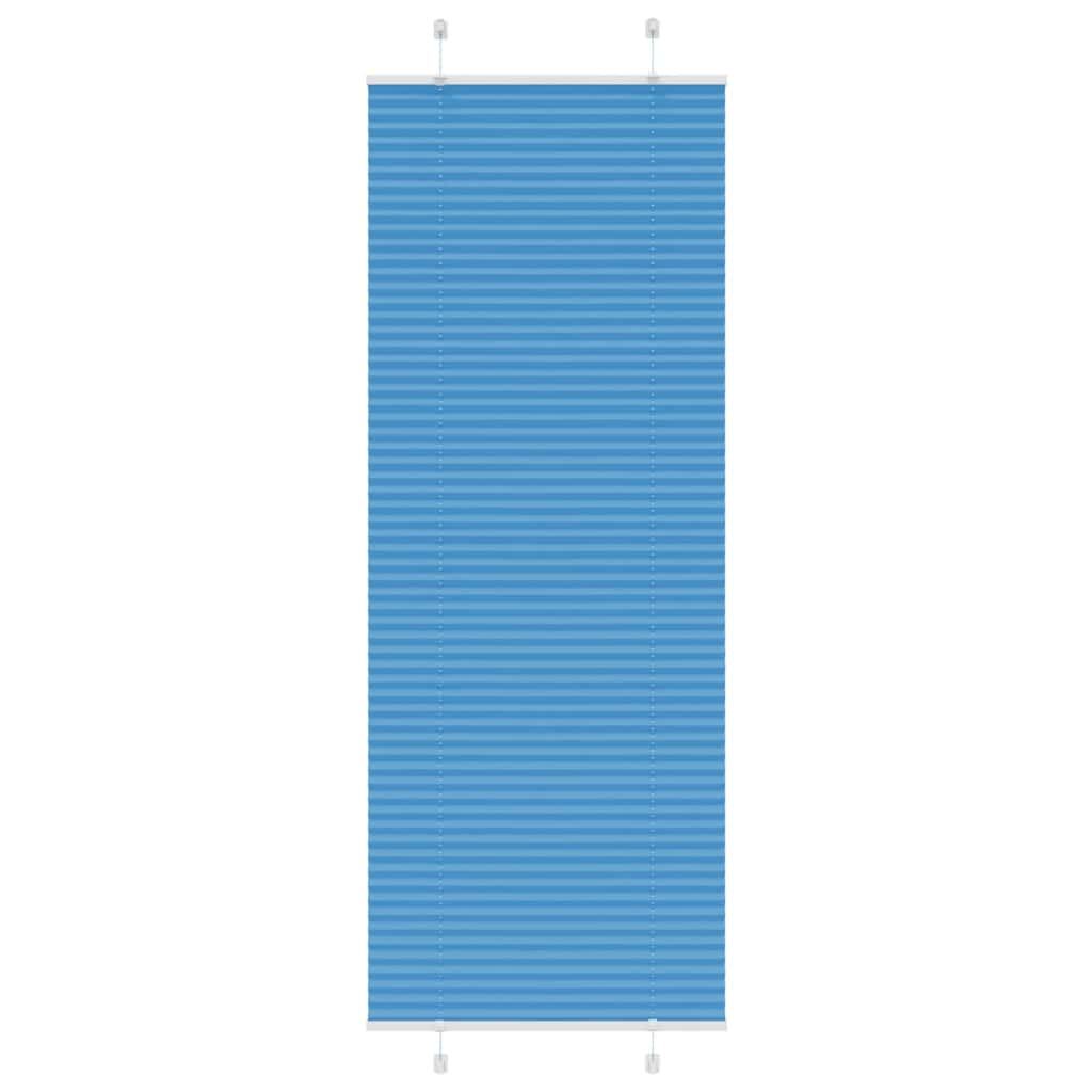 Vidaxx store enrouleur plissé 75x200 cm largeur de tissu 74,4 cm polyester bleu