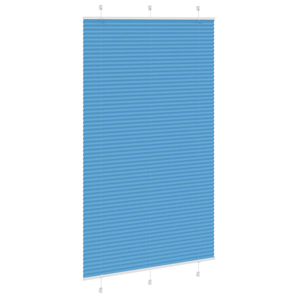 Vidaxx store enrouleur plissé 115x200cm largeur du tissu 114,4cm polyester bleu