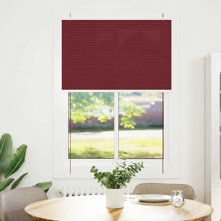 Vidaxx store enrouleur plissé 85x100 cm largeur de tissu 84,4 cm rouge bordeaux