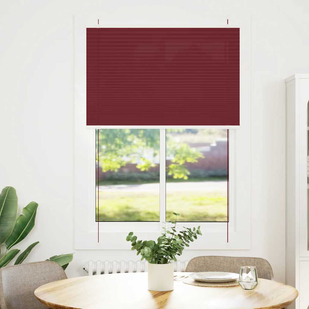 Vidaxx store enrouleur plissé 90x100 cm largeur de tissu 89,4 cm rouge bordeaux
