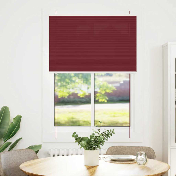 Vidaxx store enrouleur plissé 90x100 cm largeur de tissu 89,4 cm rouge bordeaux