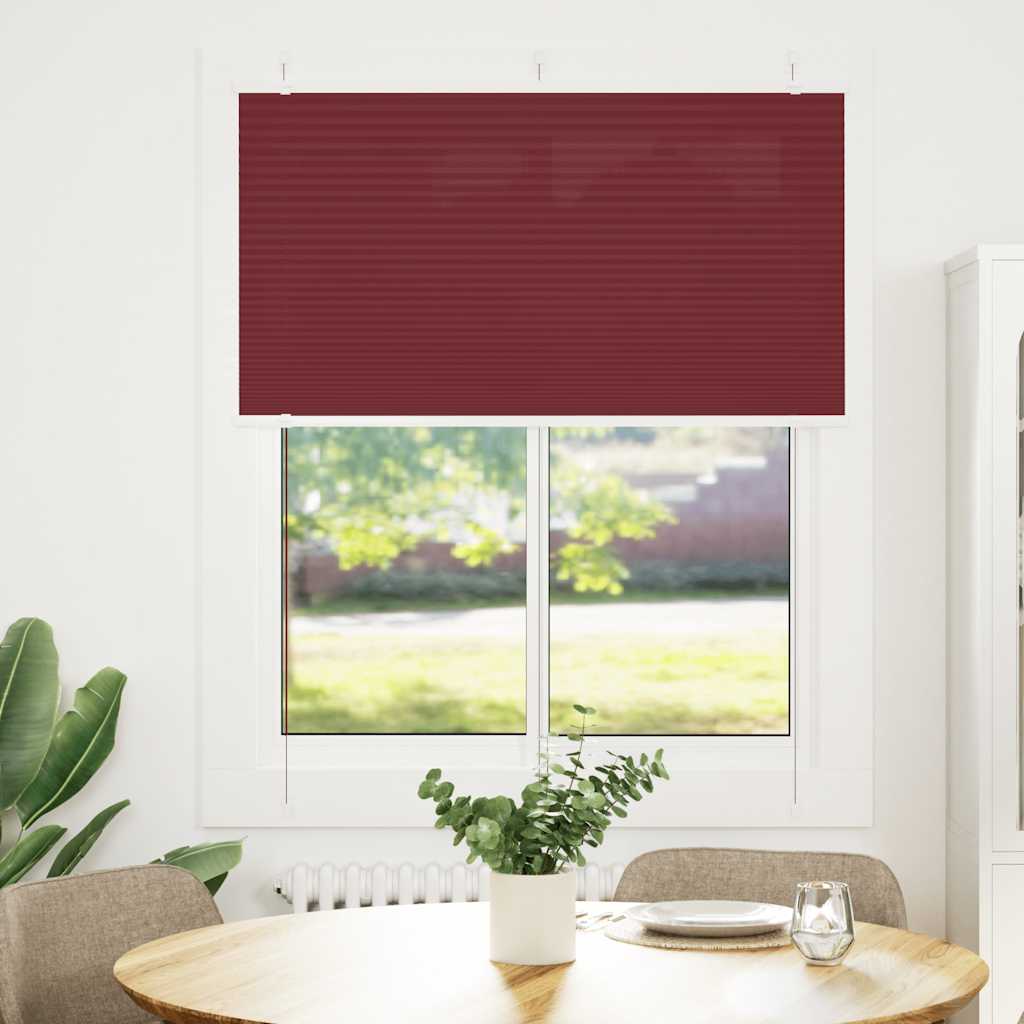 Vidaxx store enrouleur plissé 105x100cm largeur de tissu 104,4cm rouge bordeaux