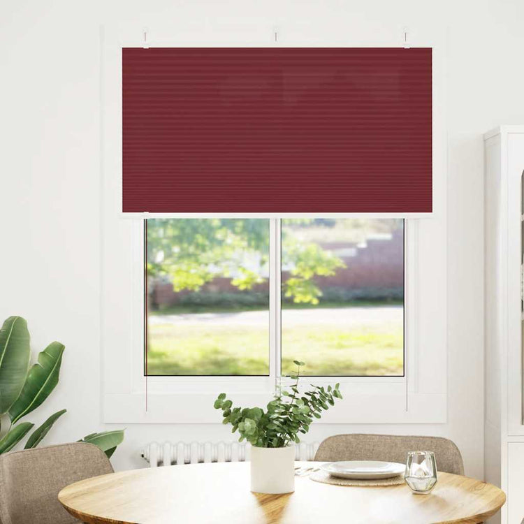 Vidaxx store enrouleur plissé 105x150cm largeur de tissu 104,4cm rouge bordeaux
