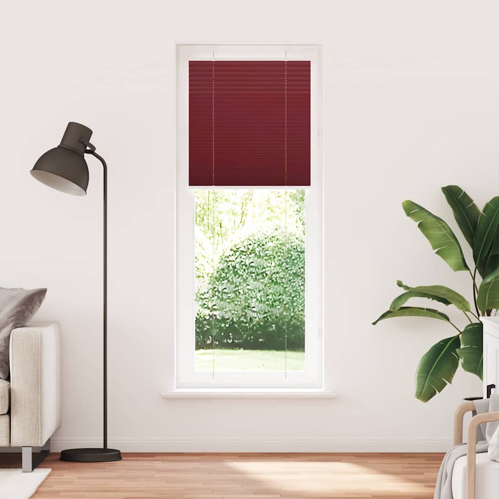 Vidaxx store enrouleur plissé 75x200 cm largeur de tissu 74,4 cm rouge bordeaux