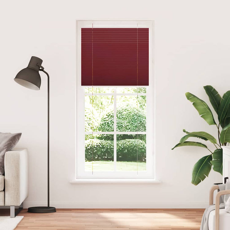 Vidaxx store enrouleur plissé 90x200 cm largeur de tissu 89,4 cm rouge bordeaux