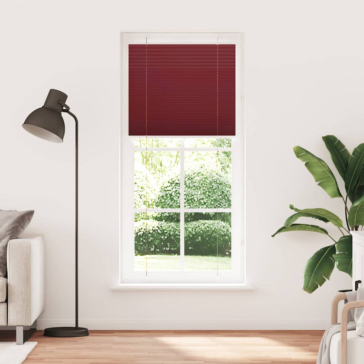 Vidaxx store enrouleur plissé 100x200cm largeur de tissu 99,4 cm bordeaux