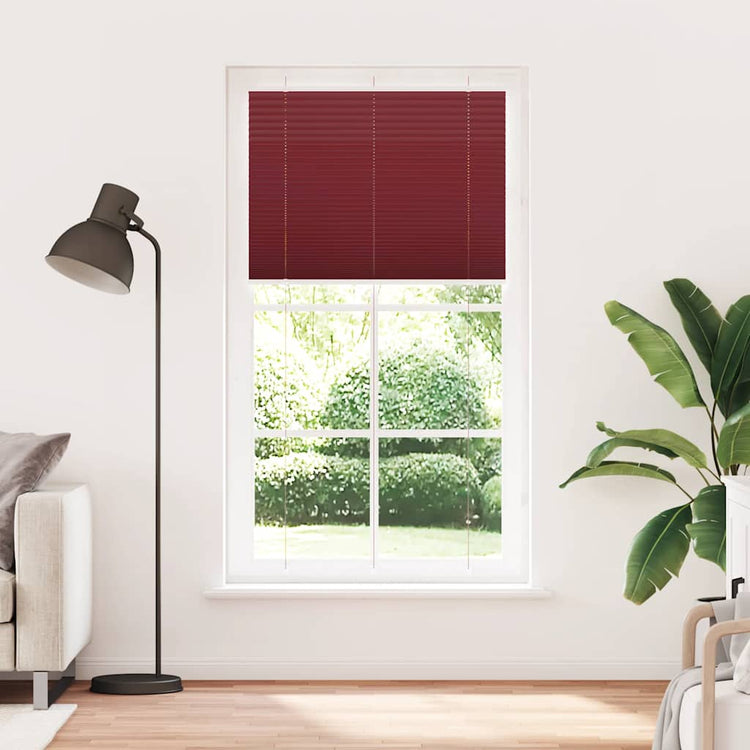 Vidaxx store enrouleur plissé 105x200cm largeur de tissu 104,4cm rouge bordeaux