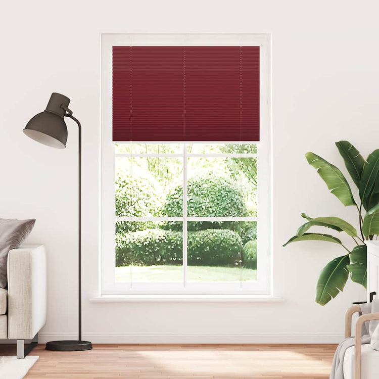 Vidaxx store enrouleur plissé 115x200cm largeur de tissu 114,4cm rouge bordeaux