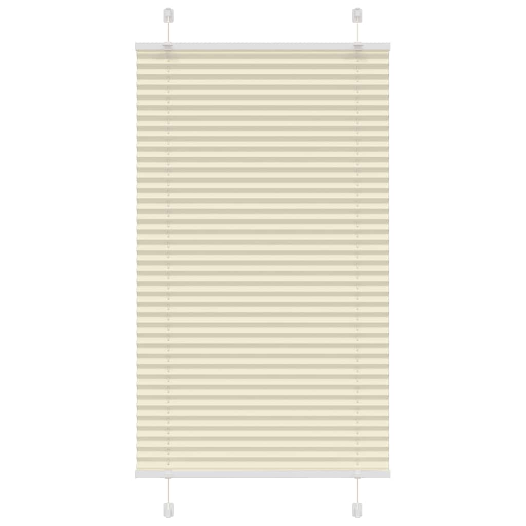 Vidaxx store enrouleur plissé 75x100 cm largeur de tissu 74,4 cm polyester crème
