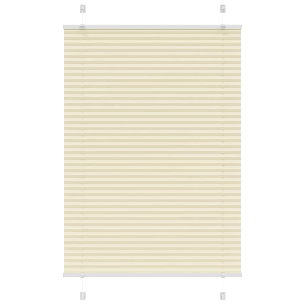 Vidaxx store enrouleur plissé 85x100 cm largeur de tissu 84,4 cm polyester crème