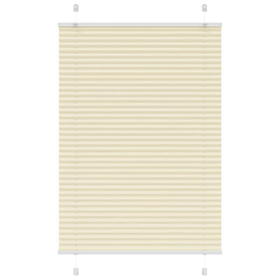 Vidaxx store enrouleur plissé 85x100 cm largeur de tissu 84,4 cm polyester crème
