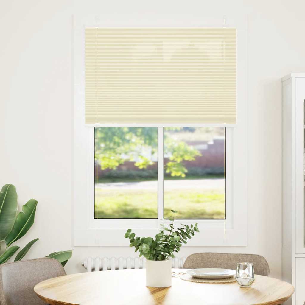 Vidaxx store enrouleur plissé 85x100 cm largeur de tissu 84,4 cm polyester crème