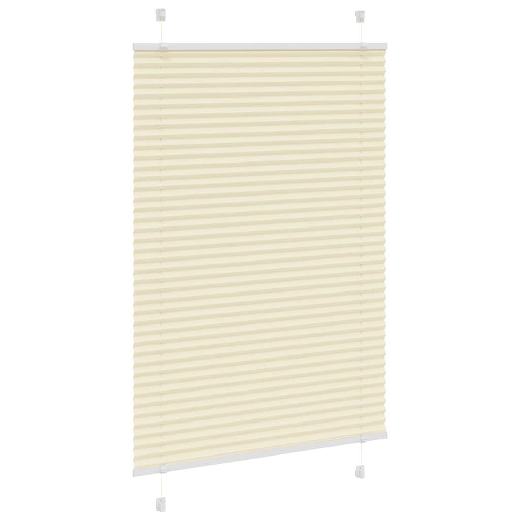 Vidaxx store enrouleur plissé 85x100 cm largeur de tissu 84,4 cm polyester crème