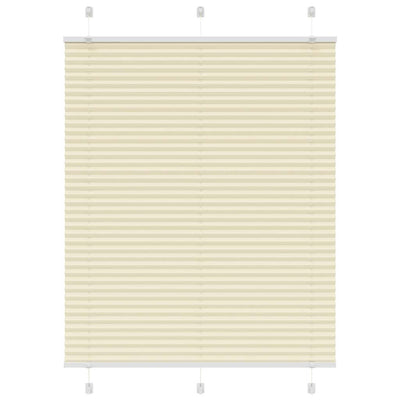 Vidaxx store enrouleur plissé 110x100cm largeur du tissu 109,4cm polyester crème
