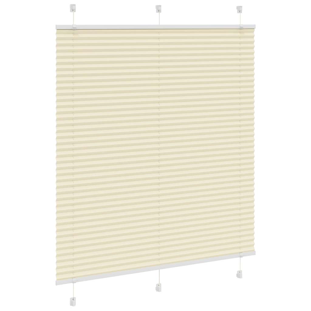 Vidaxx store enrouleur plissé 115x100cm largeur du tissu 114,4cm polyester crème