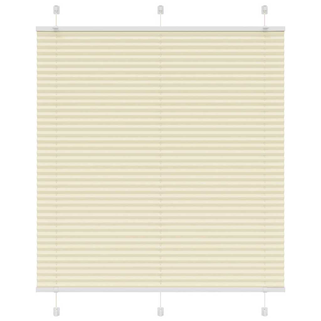 Vidaxx store enrouleur plissé 120x100cm largeur du tissu 119,4cm polyester crème