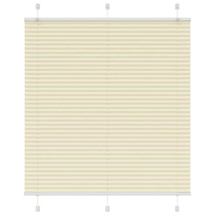 Vidaxx store enrouleur plissé 120x100cm largeur du tissu 119,4cm polyester crème