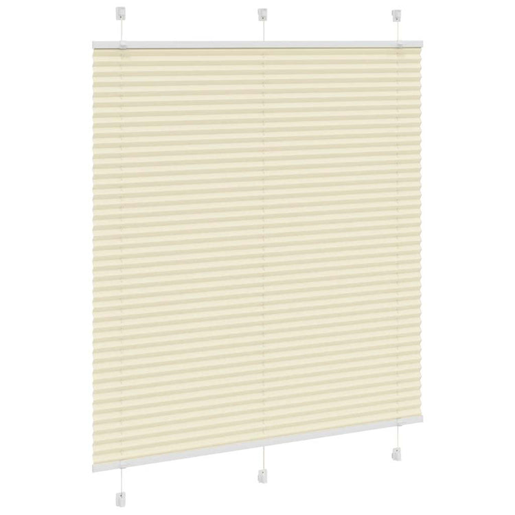 Vidaxx store enrouleur plissé 120x100cm largeur du tissu 119,4cm polyester crème