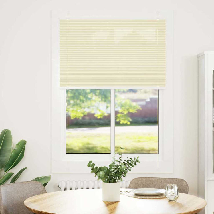 Vidaxx store enrouleur plissé 100x150 cm largeur de tissu 99,4 cm polyester crème