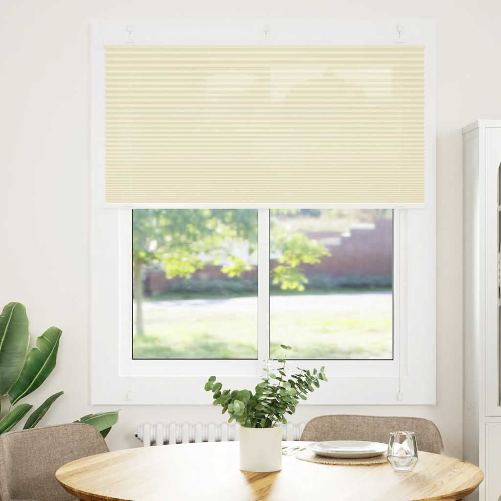 Vidaxx store enrouleur plissé 120x150cm largeur du tissu 119,4cm polyester crème