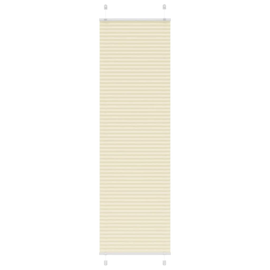 Vidaxx store enrouleur plissé 55x200 cm largeur de tissu 54,4 cm polyester crème