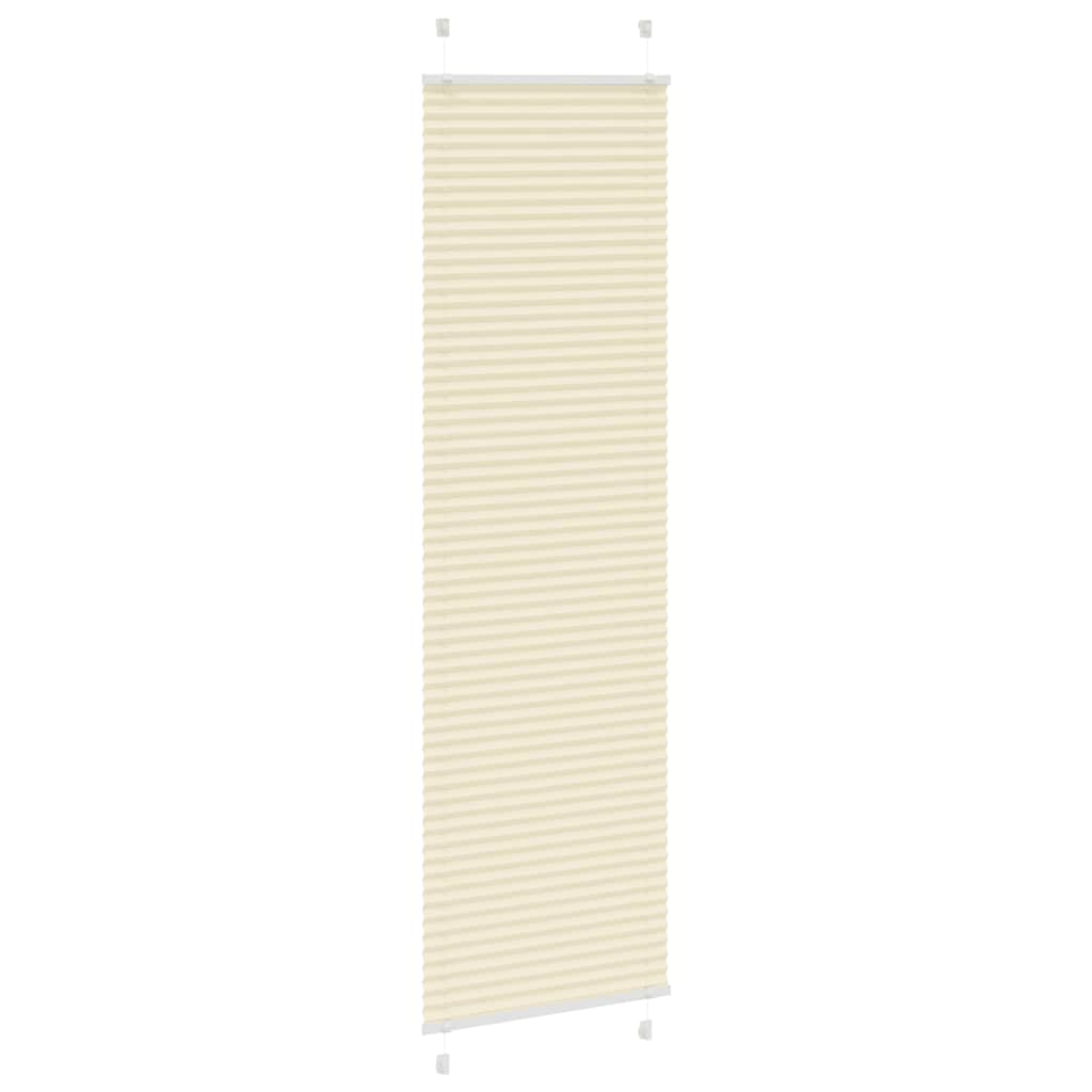 Vidaxx store enrouleur plissé 55x200 cm largeur de tissu 54,4 cm polyester crème
