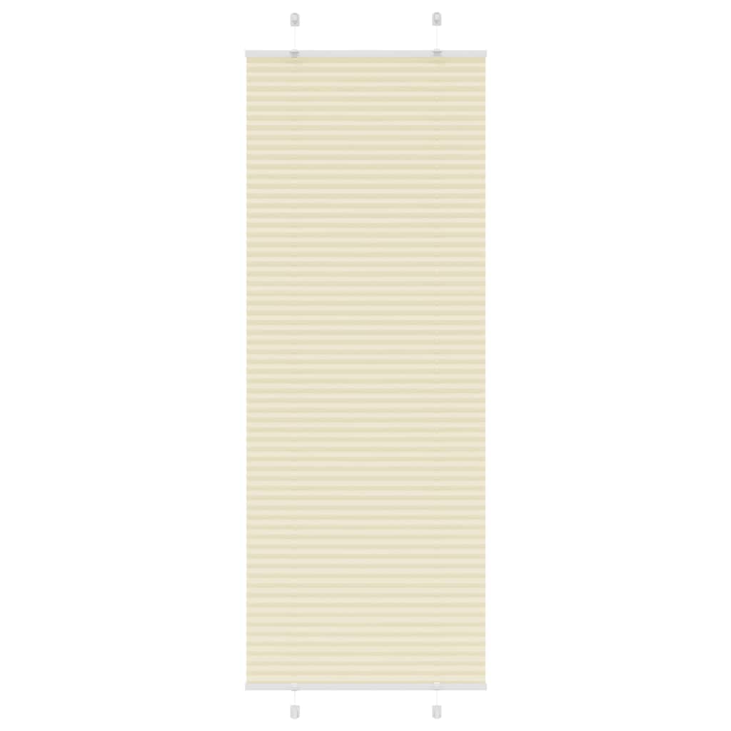 Vidaxx store enrouleur plissé 75x200 cm largeur de tissu 74,4 cm polyester crème