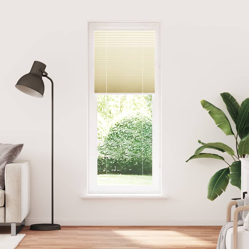 Vidaxx store enrouleur plissé 75x200 cm largeur de tissu 74,4 cm polyester crème