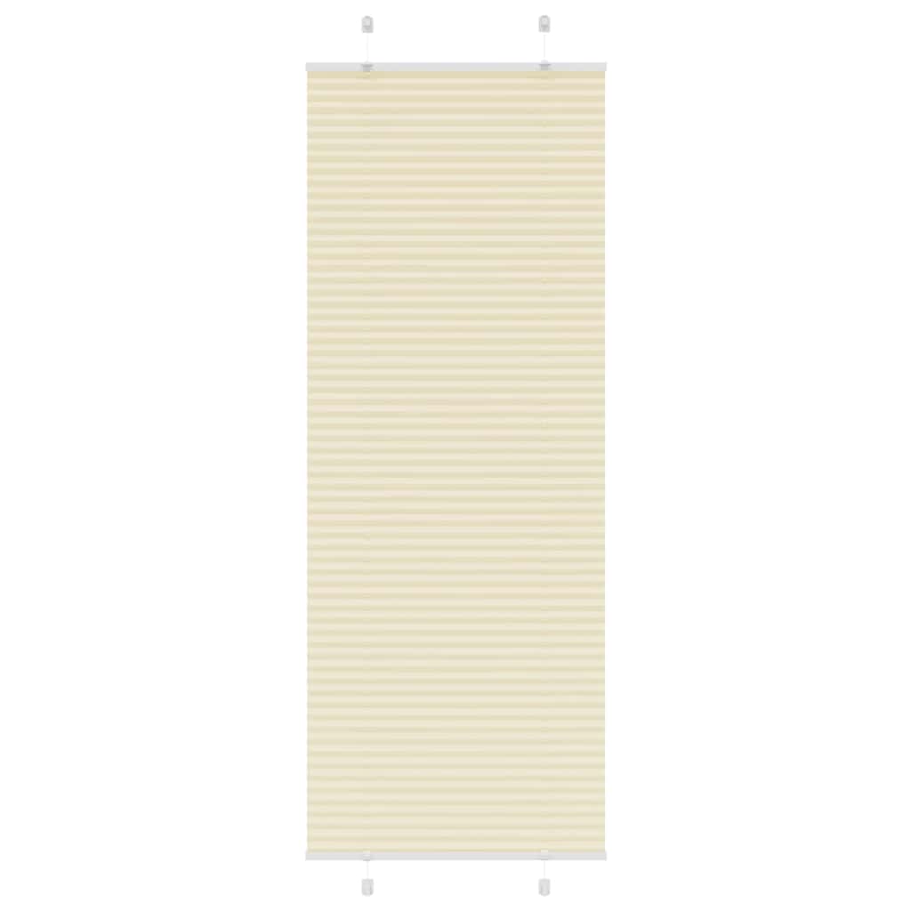 Vidaxx store enrouleur plissé 80x200 cm largeur de tissu 79,4 cm polyester crème