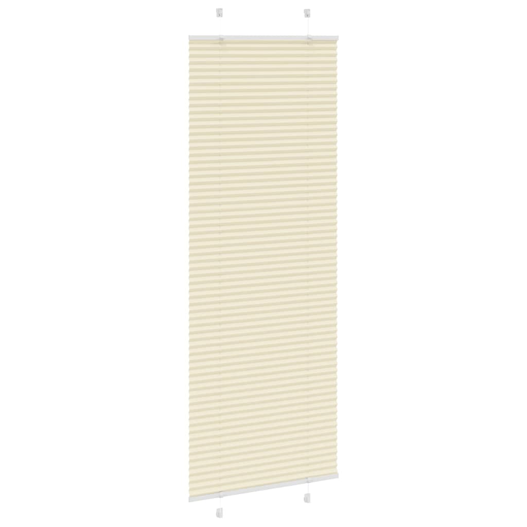 Vidaxx store enrouleur plissé 80x200 cm largeur de tissu 79,4 cm polyester crème
