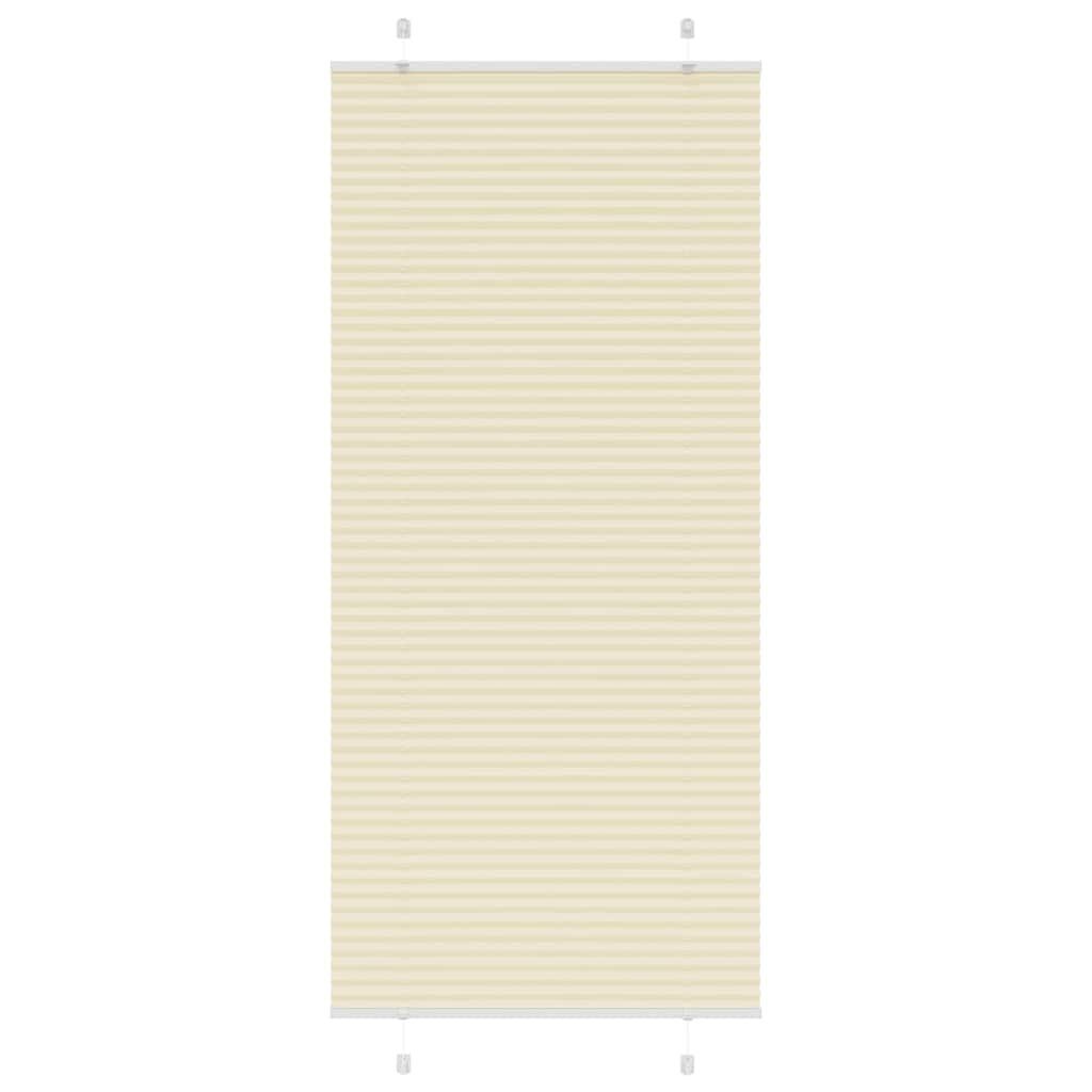 Vidaxx store enrouleur plissé 95x200 cm largeur de tissu 94,4 cm polyester crème