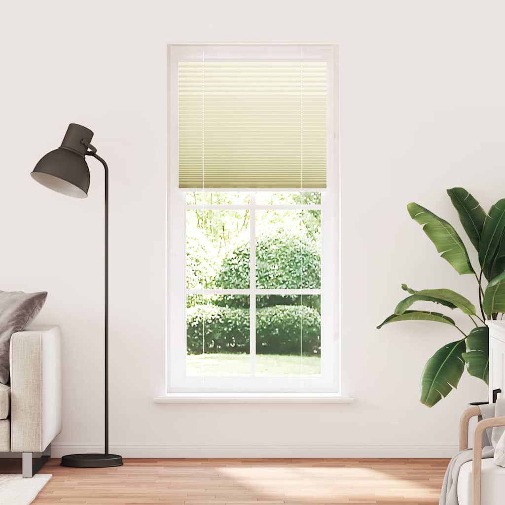 Vidaxx store enrouleur plissé 95x200 cm largeur de tissu 94,4 cm polyester crème