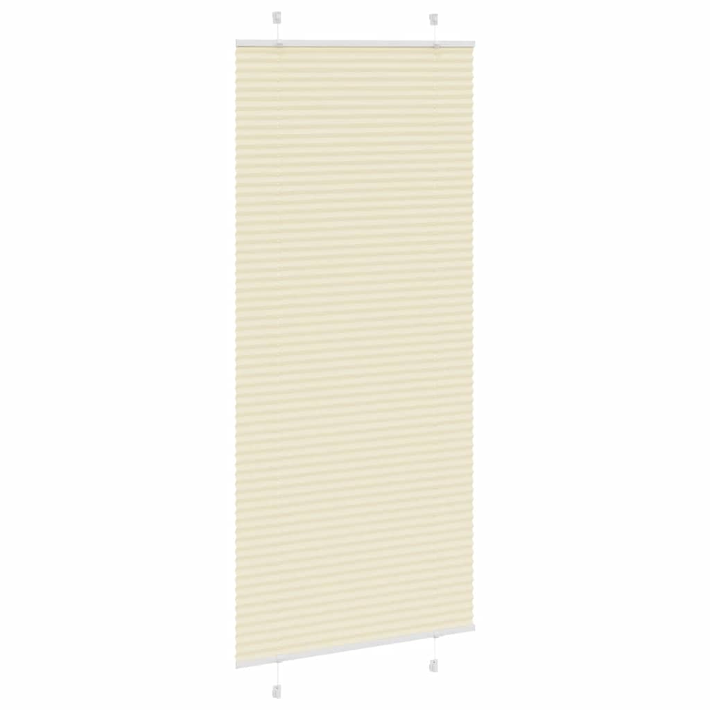 Vidaxx store enrouleur plissé 95x200 cm largeur de tissu 94,4 cm polyester crème
