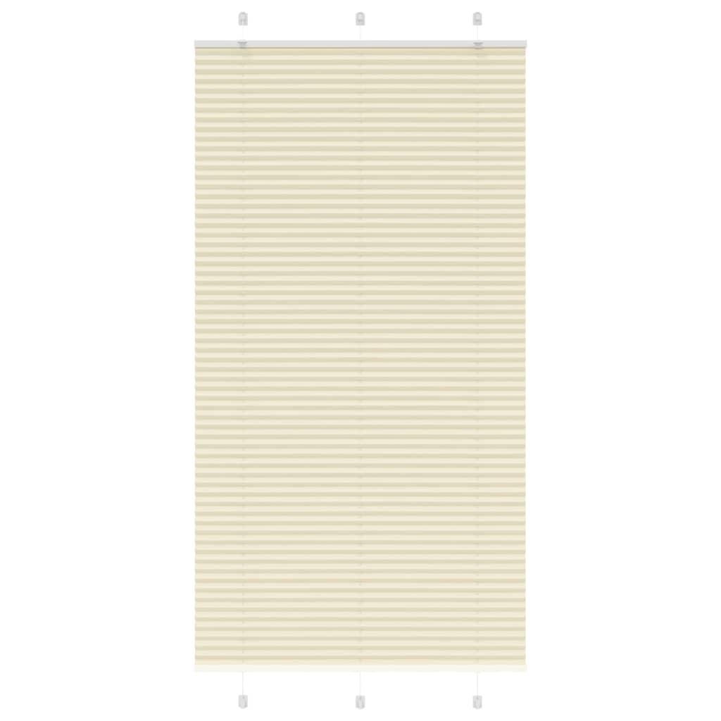Vidaxx store enrouleur plissé 105x200cm largeur du tissu 104,4cm polyester crème
