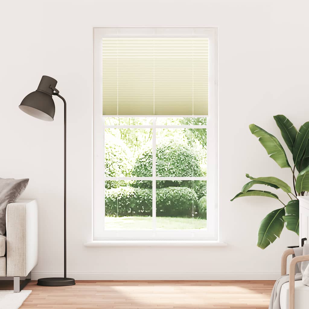 Vidaxx store enrouleur plissé 105x200cm largeur du tissu 104,4cm polyester crème
