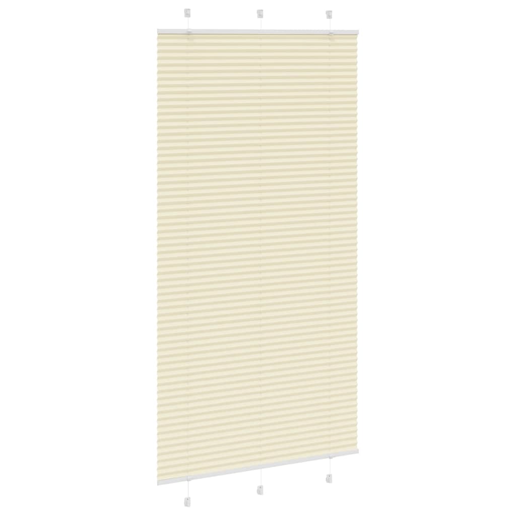 Vidaxx store enrouleur plissé 105x200cm largeur du tissu 104,4cm polyester crème