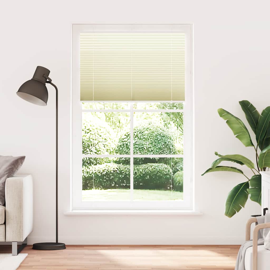 Vidaxx store enrouleur plissé 120x200cm largeur du tissu 119,4cm polyester crème