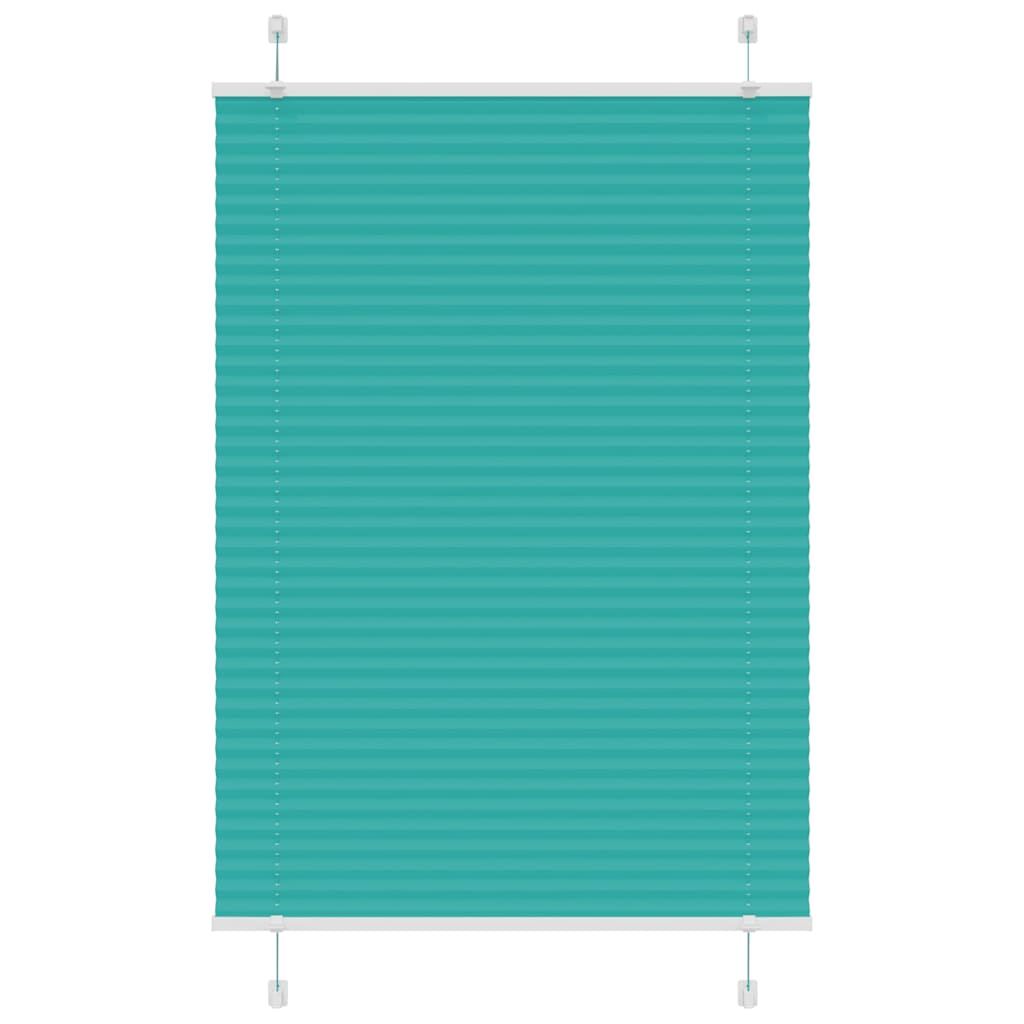 Vidaxx store enrouleur plissé 100x100 cm largeur de tissu 99,4 cm vert pétrole