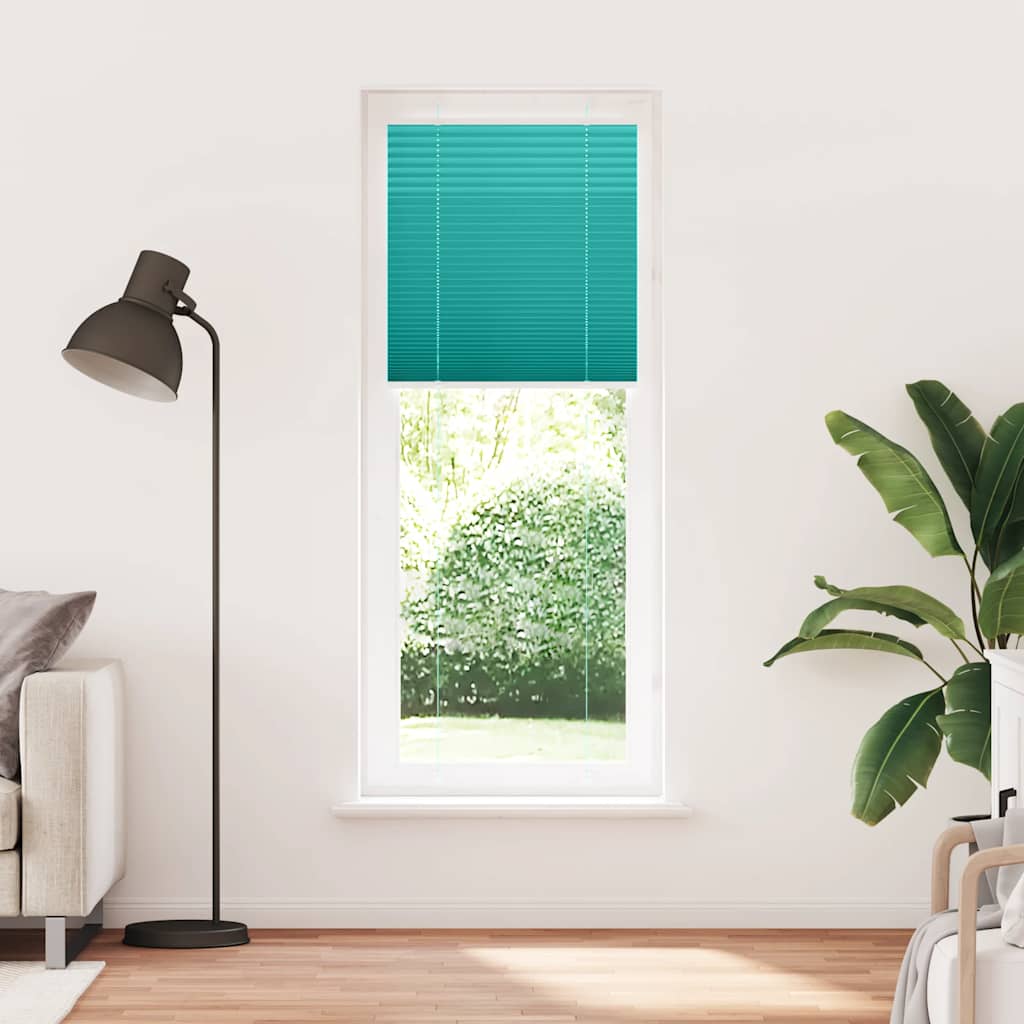 Vidaxx store enrouleur plissé 80x200 cm largeur de tissu 79,4 cm vert pétrole
